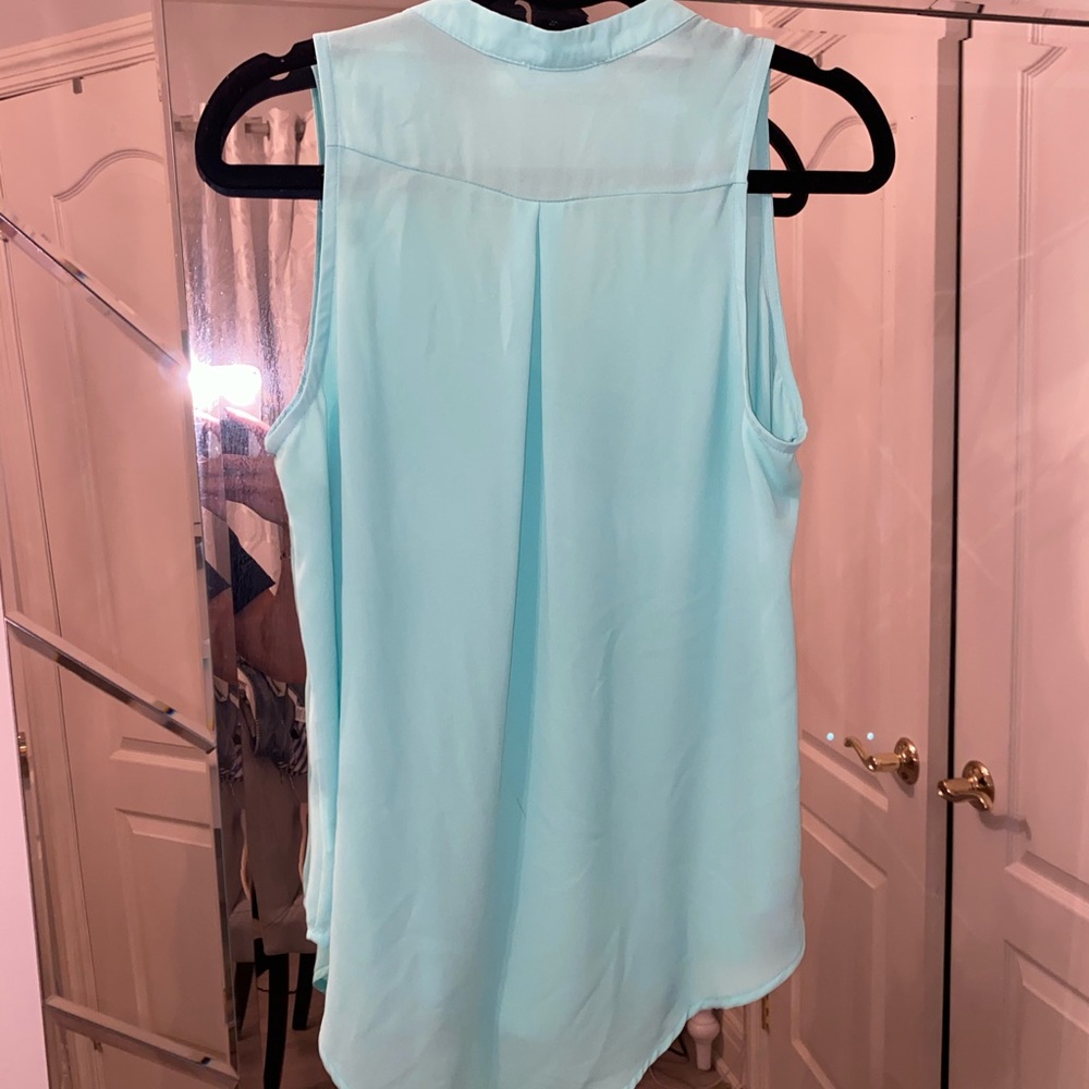 Turquoise high-low blouse - Picture 2 of 3